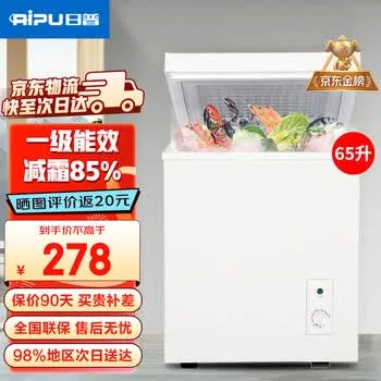 日普（RIPU）小冰柜家用小型一级能效 冷藏柜冷冻柜两用冰柜小型租房家用小…